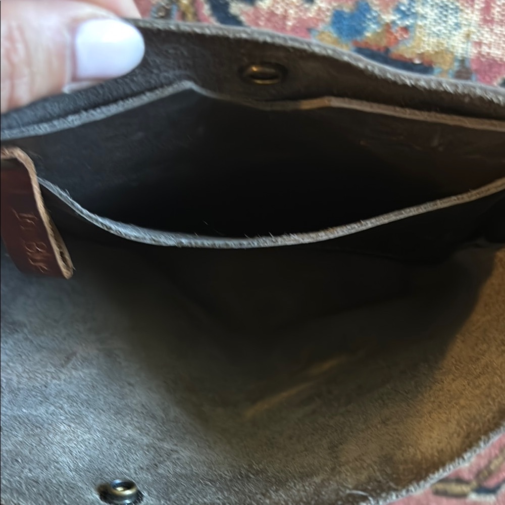 New Handmade Brownish Gray Leather Crossbody from Etsy Small Business - Picture 6 of 8
